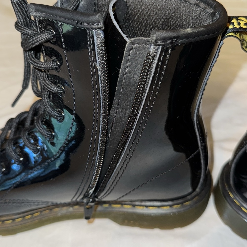 Dr. Martens 1460 Patent Leather Boots Black Glossy 7 Women Y2K goth - Picture 6 of 10
